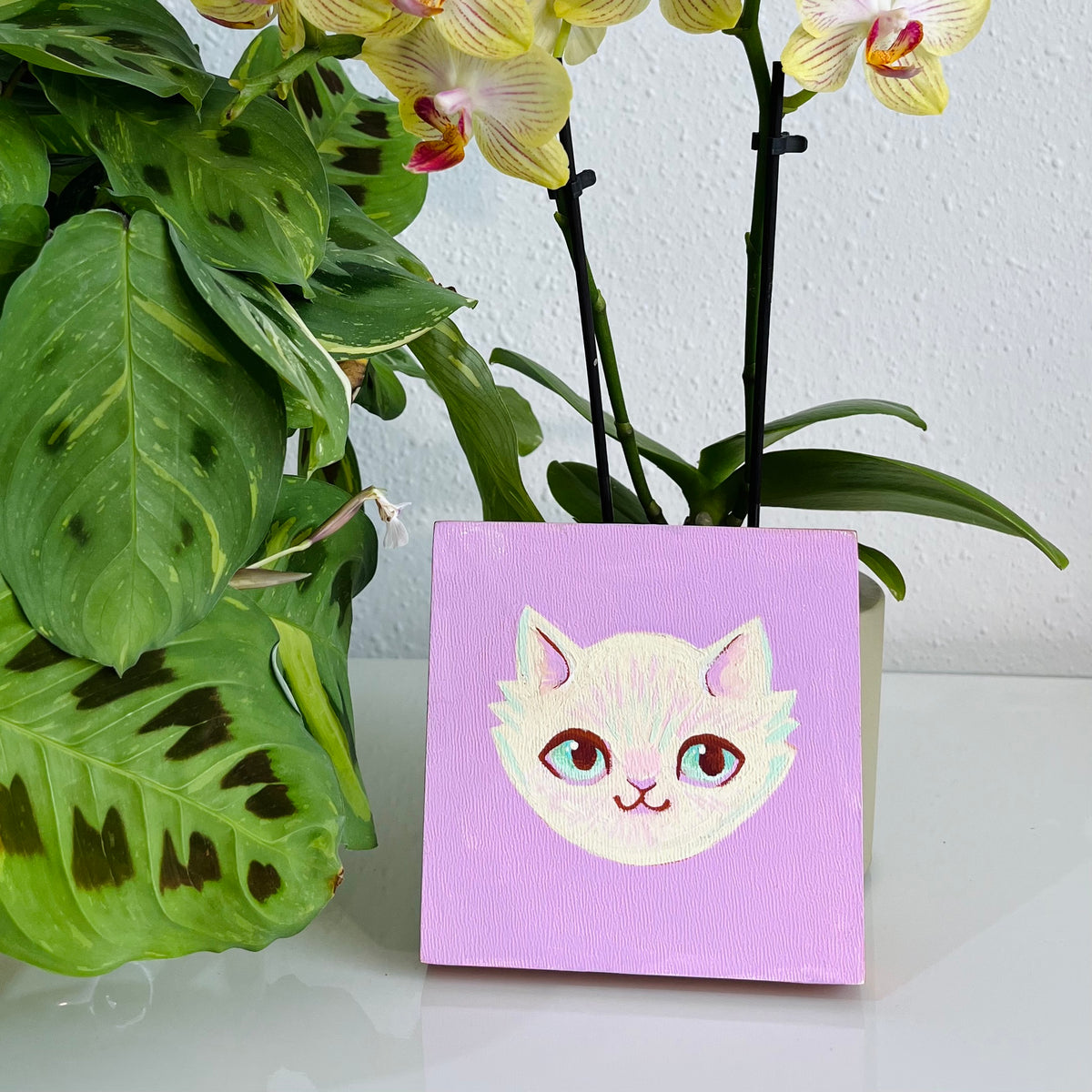 Cute Kitten Portrait Original Painting