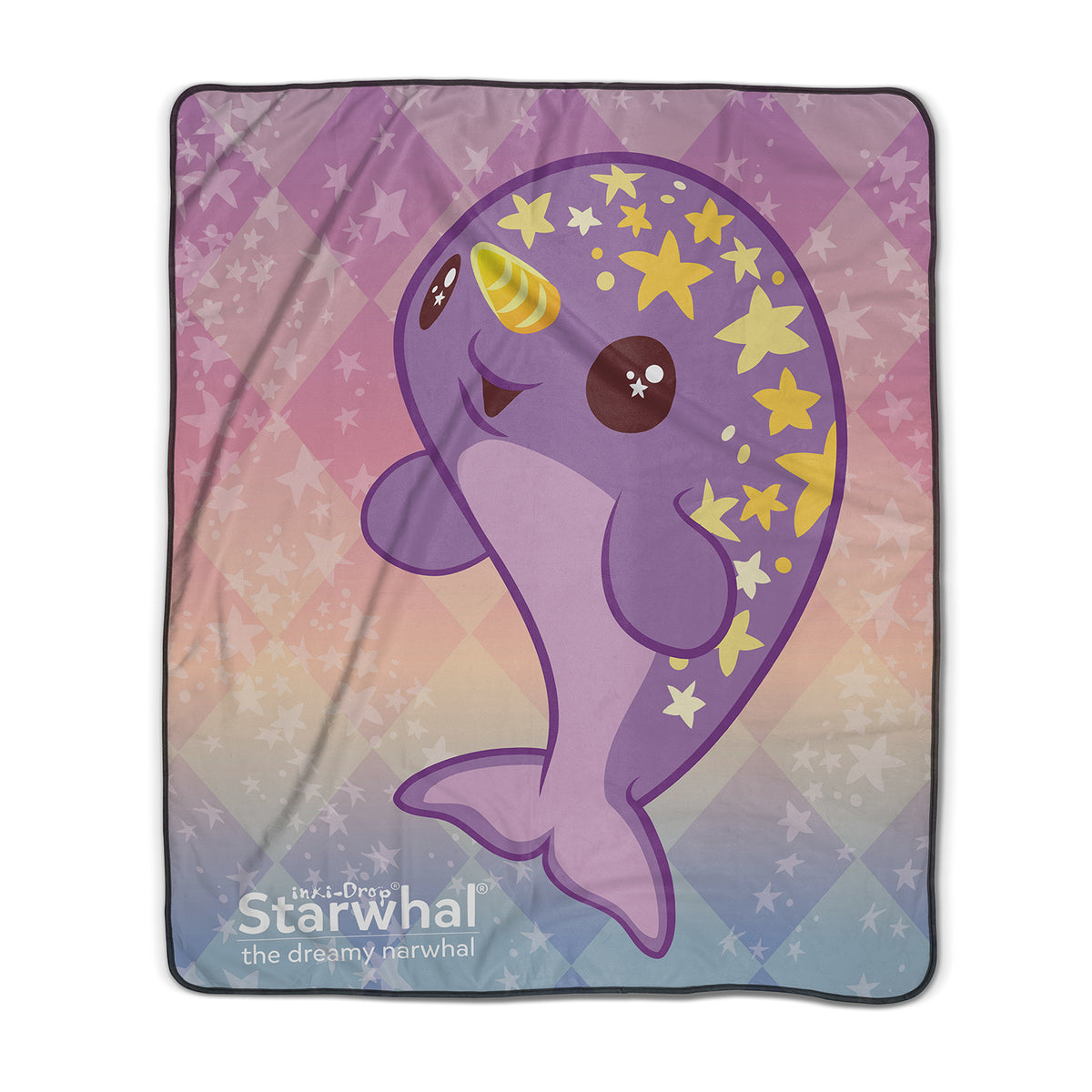 Starwhal Pixel Fleece Blanket