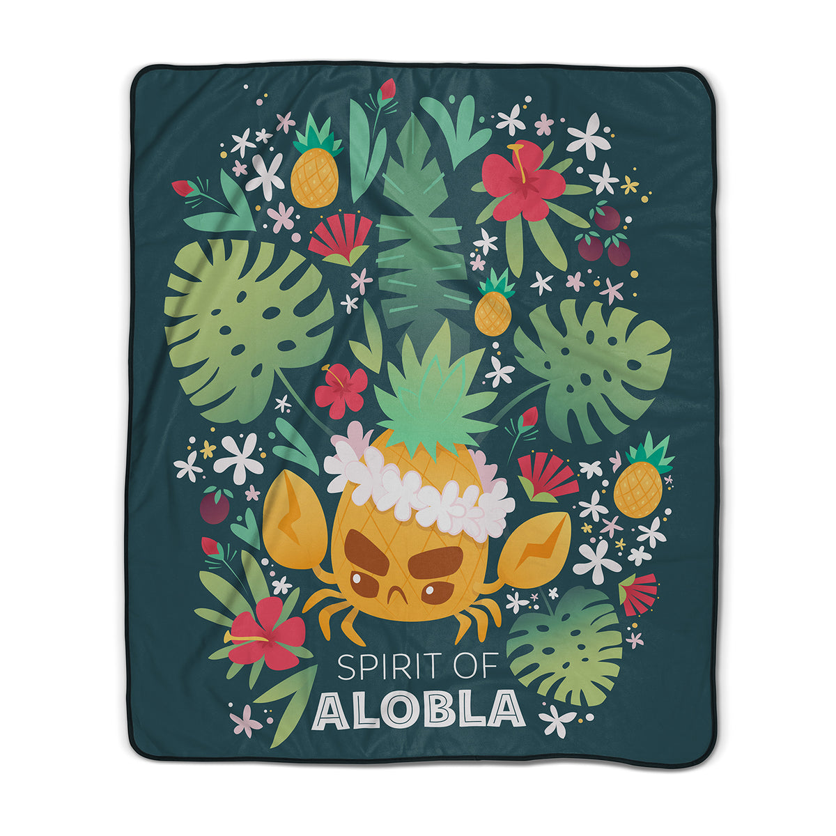 Spirit of Alobla Pixel Fleece Blanket