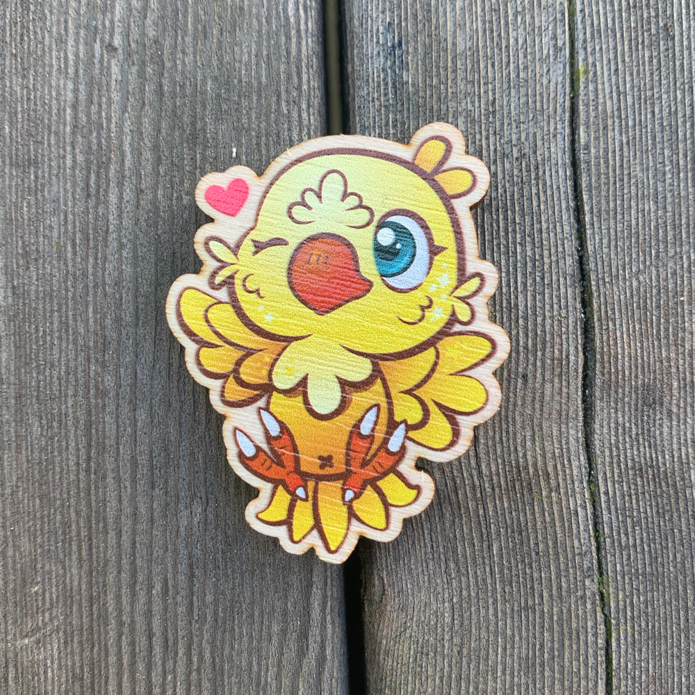 Chocobo Wooden Pin