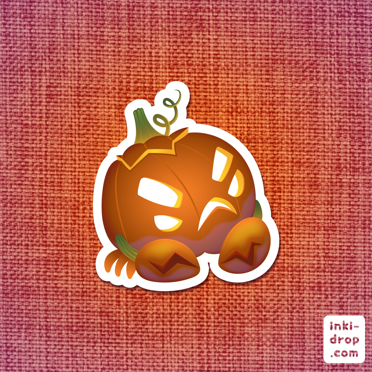 Crab O'Lantern Vinyl Sticker